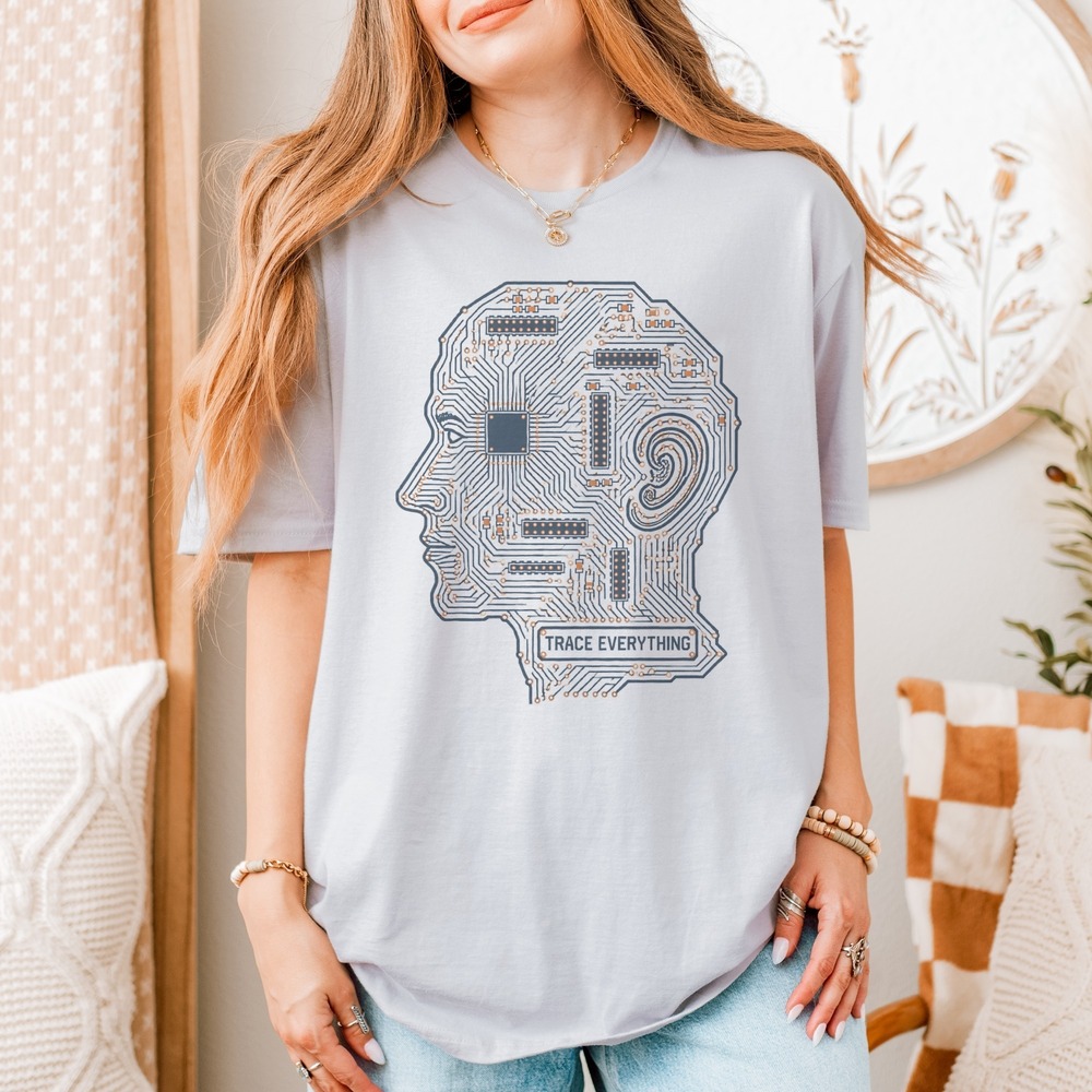 Trace Everything Circuit Board Mind Profile Tee